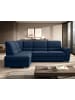 MF Design Silver Recamiere Links in Navyblau -  (L) 270 x (B) 270 x (H) 93 cm