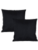 JACK 2er Set Outdoor Kissenhülle 45x45cm Uni in Schwarz