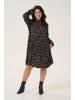 KAFFE curve Kleid KClune Regular fit in Black/Beige Abstract Print