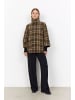 soyaconcept Karierte Jacke mit hohem Kragen in Forest Night Combi