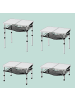 relaxdays Campingtisch in Weiß - (B)60 x (H)60 x (T)40 cm