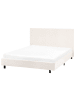 Beliani Doppelbett ALBI in Weiß/Schwarz - (W) 135 x (H) 94 x (L) 211 cm