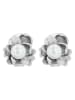 Adeliás Damen Ohrringe – Ohrstecker aus 925 Silber mit Süßwasserperle in silber