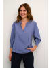 Kaffe Langarm-Bluse KAvera Regular fit in Blue Indigo
