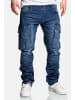 Humy Stretch Denim Jeans Lässige Cargo Hose A&S in Dunkelblau