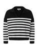 More & More sportiver 3/4 Arm Pullover, gestreift in placed knitted stripe