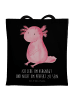 Mr. & Mrs. Panda Beuteltasche Axolotl Niedlich mit Spruch in Schwarz