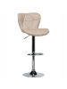 Beliani 2er-Set Drehhocker VALETTA in Beige/Silber