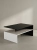 KADIMA DESIGN Moderner Couchtisch Schwarz-Weiß, 90x60 cm, Melaminharzbeschichtung