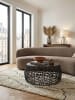 KADIMA DESIGN Couchtisch Metall 66x66x30 cm Sofatisch Aluminium Rund, in Schwarz
