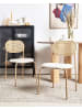 Beliani 2er-Set Esszimmerstuhl ADAVER in Braun/Beige