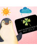 Mr. & Mrs. Panda Badteppich Blume Kleeblatt mit Spruch in Schwarz