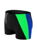 Aquarti Herren Badehose Kurz mit Seitlichem Streifen in schwarz/blau