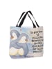 Mr. & Mrs. Panda Tasche Pinguine Kuscheln Design mit Spruch in Weiß