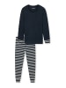 Schiesser Pyjama lang - Casual Essentials in Dunkelblau