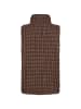 soyaconcept Stehkragenweste mit gesteppter Textur in Hot Fudge