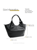 Toscanto Leder Handtasche, Schultertasche Toscanto Tasche schwarz ca. 47cm