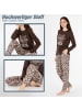 LOREZA Schlafanzug Pyjama langarm- Leopard - Bunt - Variante 2