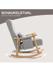 HOMCOM Schaukelstuhl in Grau 90L x 65B x 98H cm