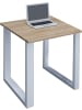 VCM  Holz Schreibtisch Bürotisch Computertisch Lona U in Weiß / Sonoma-Eiche