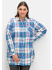 sheego Flanellbluse in offwhite-kariert