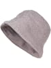 styleBREAKER Wende Fischerhut Veloursleder Optik / Teddyfell in Grau