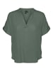 Vero Moda Top Casual Splitneck Bluse in Grün-2