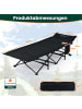 COSTWAY Feldbett klappbar Campingbett in Schwarz