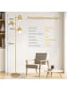 COSTWAY 163cm Stehlampe 3 flammig in Gold