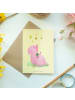 Mr. & Mrs. Panda Grußkarte Schwein Glück ohne Spruch in Gelb Pastell
