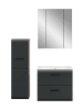 ebuy24 Badmöbelset Ice Schwarz 105 x 46 cm