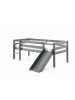 58 aufm Kessel KOJENBETT mit Rutsche Karolina 208x83x175 aus Massivholz in Grau
