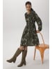Aniston SELECTED Blusenkleid in schwarz-oliv-offwhite
