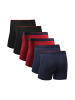DANISH ENDURANCE Boxershorts Bamboo Trunks with fly in black_red_red_blue