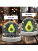 Mr. & Mrs. Panda Schneekugel Weihnachten Avocado Glücklich mit S... in Kreidetafel