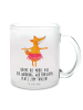 Mr. & Mrs. Panda Teeglas Fuchs Ballerina mit Spruch in Transparent