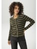 Aniston CASUAL Strickjacke in oliv- schwarz