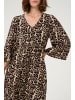 Kaffe Kleid KApedra Tight fit in Naturel Leopard Print