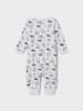name it Baby Strampler "Dino" mit Zipper in Weiß