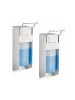 relaxdays 2 x Desinfektionsspender in Silber/ Weiß - 500 ml
