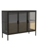 ebuy24 Vitrinenschrank FlokaL schwarz Schwarz 110 x 35 cm