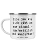 Mr. & Mrs. Panda Emaille Becher Spruch Einzigartige Oma mit Spruch in Weiß