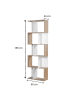 CALICOSY Bücherregal 12369 in Helles - (W) 60  x (H) 180  x (L) 24  cm