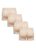 ONLY Elastische Mini Leggins Shorts 4-er Pack Hotpants in Beige