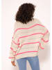 SASSYCLASSY Oversize Strick-Pullover in Beige, Pink, Hellgrau