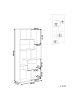 Beliani Bücherregal CHATEH in Braun - (W) 90 x (H) 180 x (L) 29 cm