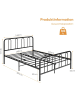 COSTWAY Bettgestell für 200x140cm Matratze in Schwarz