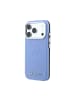 COFI 1453 Karl Lagerfeld Grained Allover Logo Metal iPhone 18 Pro / 17 in Blau