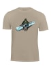 Cotton Prime® T-Shirt Skull on Snowboarding in beige