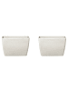 Beliani 2-tlg Outdoor Blumentopf BARIS in Beige